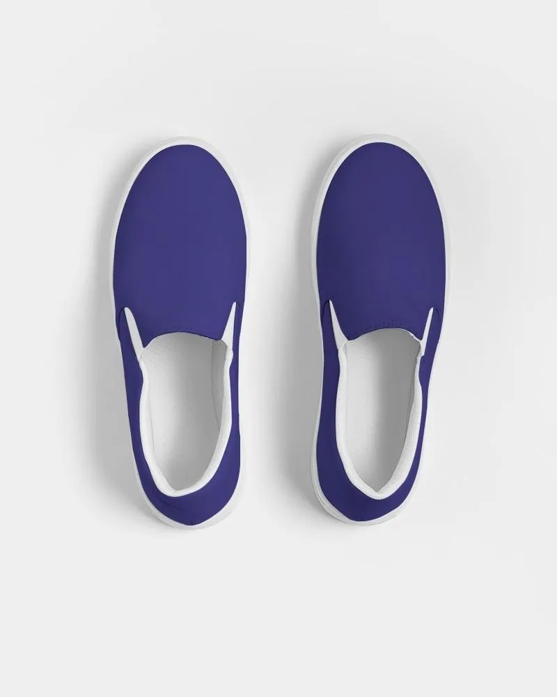 Shaded Blue Slip-On Canvas Sneakers | Men's | C100M100Y0K30