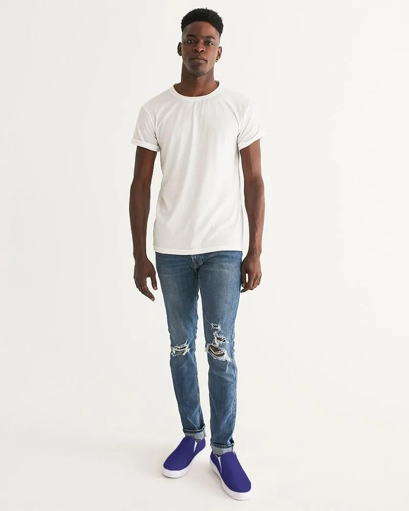 Shaded Blue Slip-On Canvas Sneakers | Men's | C100M100Y0K30