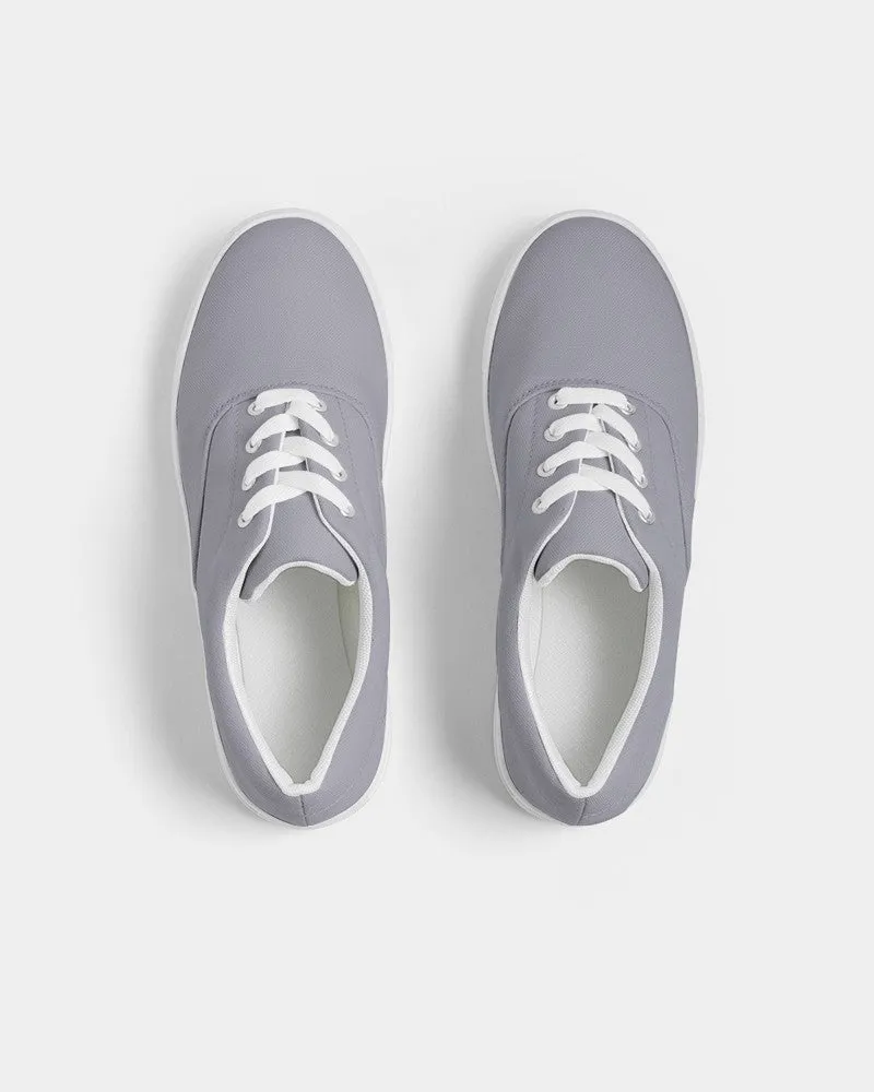 Shaded Pale Blue Gray Canvas Sneakers | Women's | C10M10Y0K30