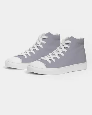 Shaded Pale Blue Gray High-Top Canvas Sneakers | Men's | C10M10Y0K30