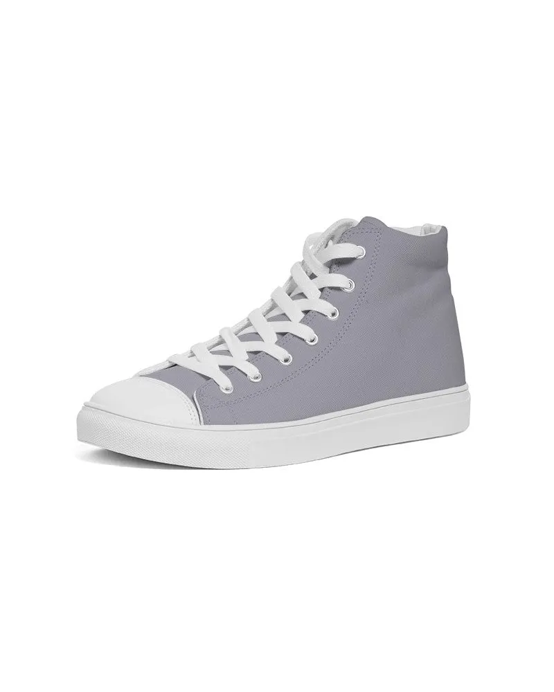 Shaded Pale Blue Gray High-Top Canvas Sneakers | Women's | C10M10Y0K30