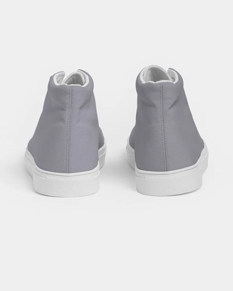 Shaded Pale Blue Gray High-Top Canvas Sneakers | Women's | C10M10Y0K30