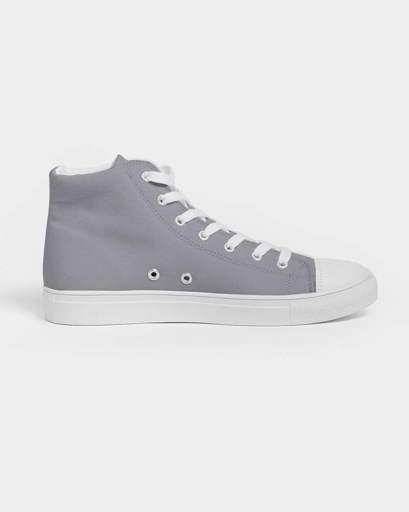 Shaded Pale Blue Gray High-Top Canvas Sneakers | Women's | C10M10Y0K30