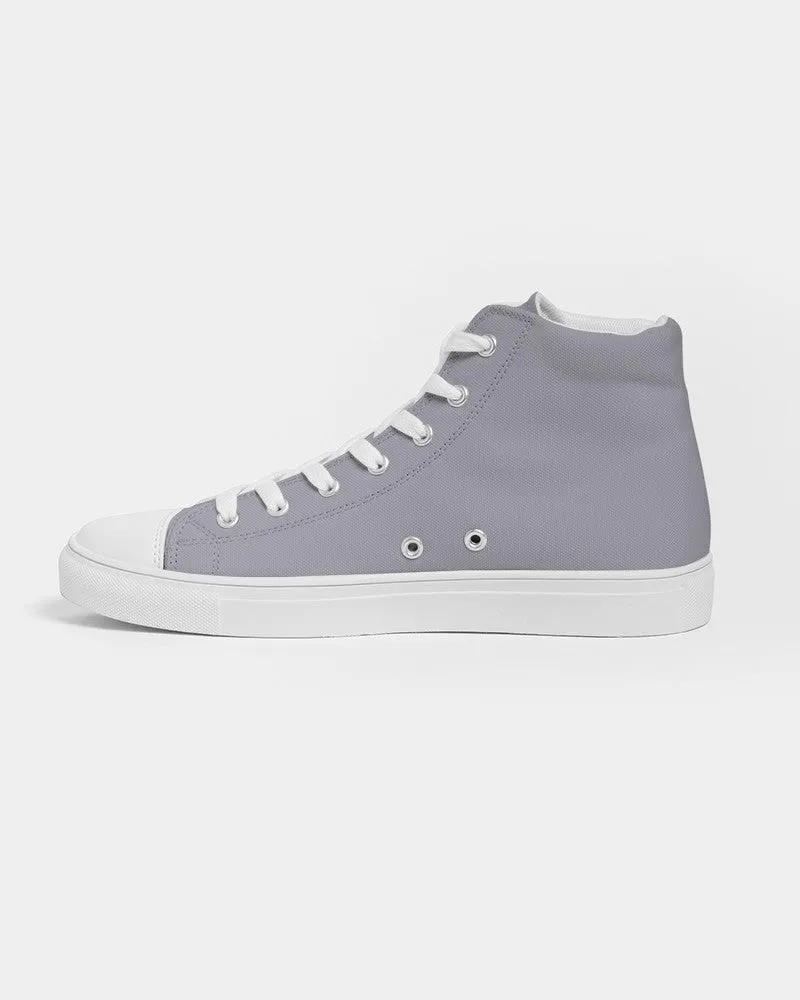 Shaded Pale Blue Gray High-Top Canvas Sneakers | Women's | C10M10Y0K30