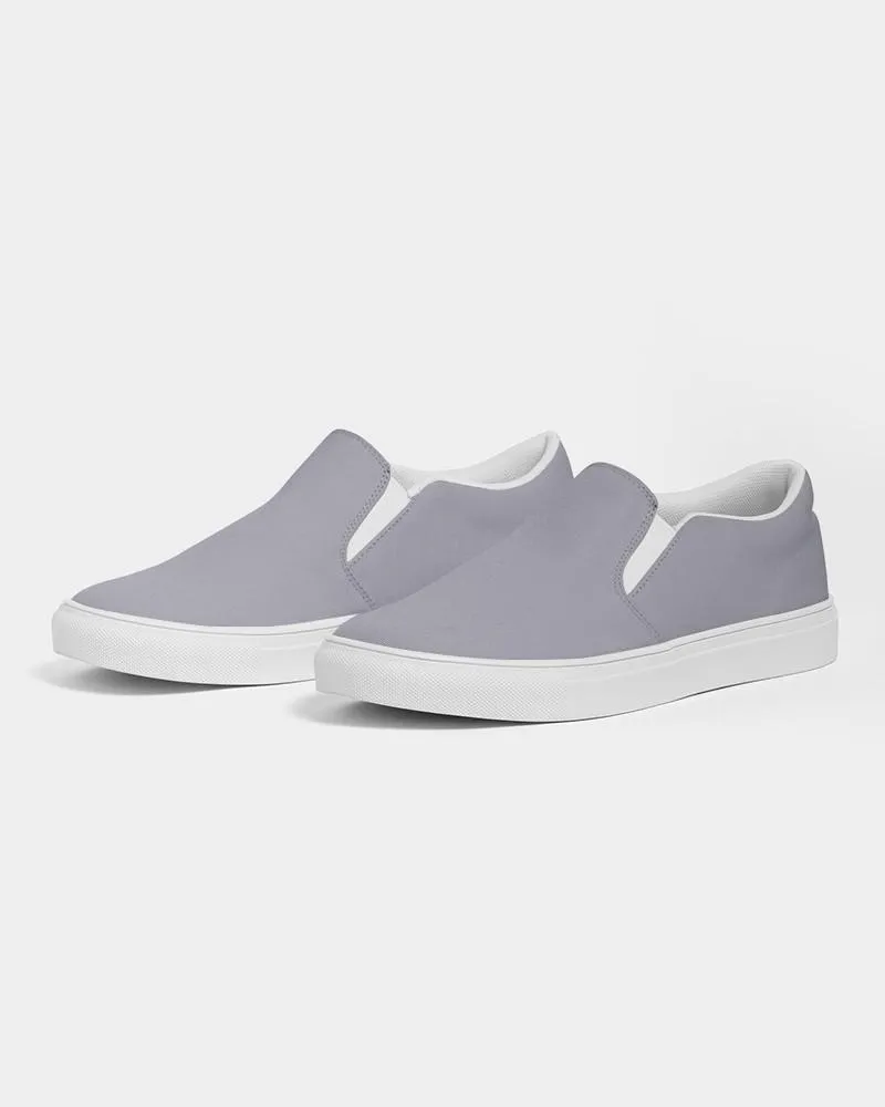 Shaded Pale Blue Gray Slip-On Canvas Sneakers | Men's | C10M10Y0K30
