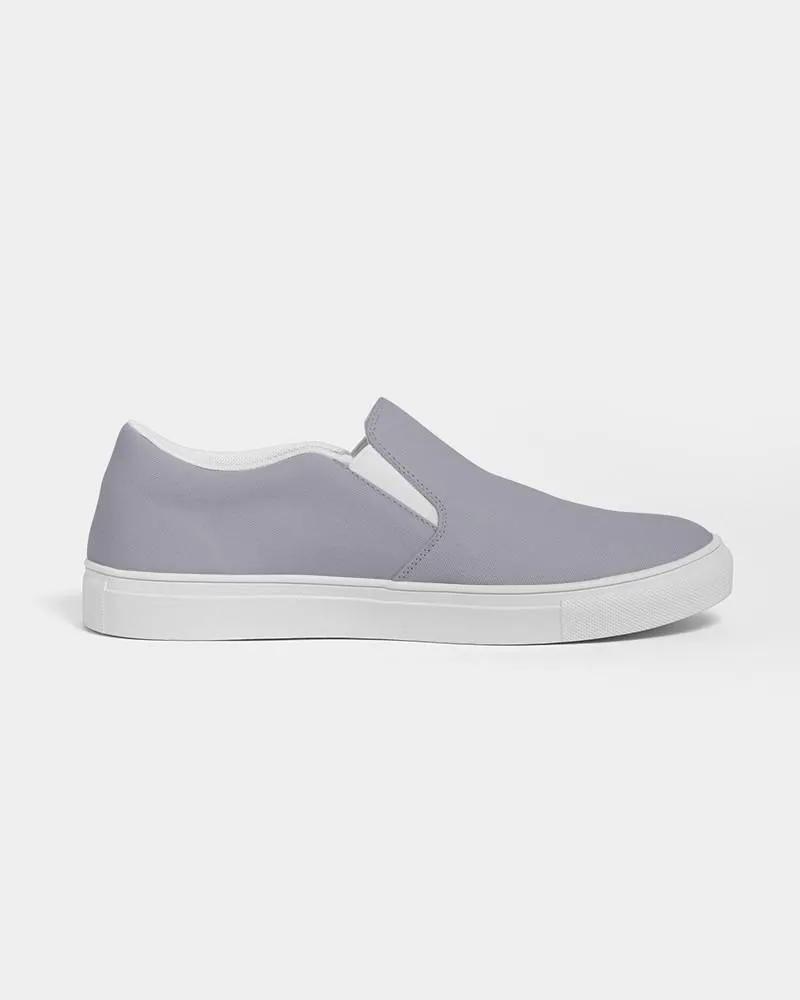 Shaded Pale Blue Gray Slip-On Canvas Sneakers | Men's | C10M10Y0K30