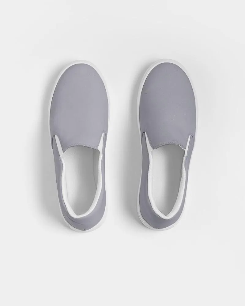 Shaded Pale Blue Gray Slip-On Canvas Sneakers | Men's | C10M10Y0K30