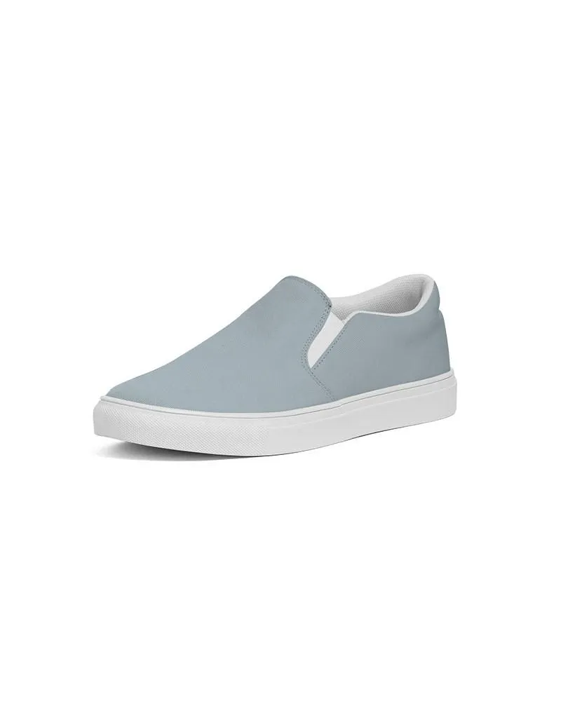 Shaded Pale Cyan Gray Slip-On Canvas Sneakers | Men's | C10M0Y0K30