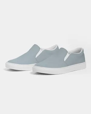 Shaded Pale Cyan Gray Slip-On Canvas Sneakers | Men's | C10M0Y0K30