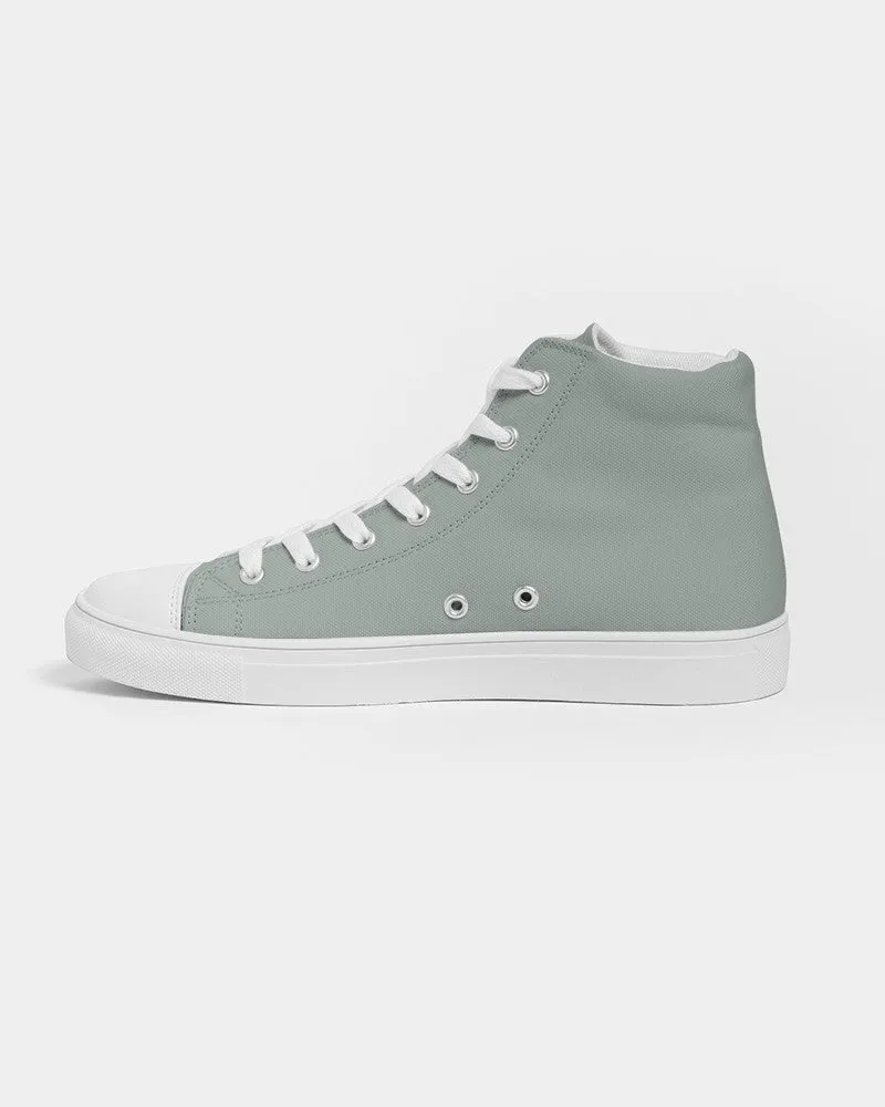 Shaded Pale Green Gray High-Top Canvas Sneakers | Men's | C10M0Y10K30