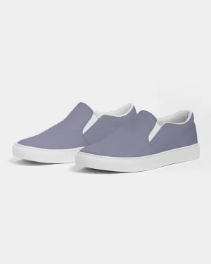 Shaded Pale Pastel Blue Gray Slip-On Canvas Sneakers | Women's | C30M30Y0K30