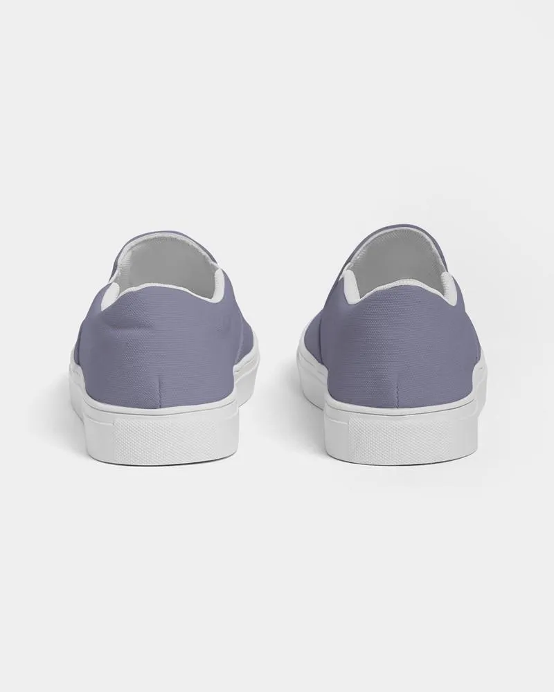 Shaded Pale Pastel Blue Gray Slip-On Canvas Sneakers | Women's | C30M30Y0K30