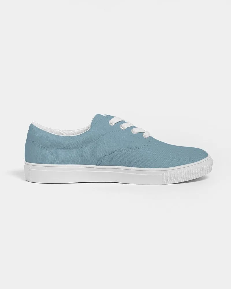 Shaded Pale Pastel Cyan Gray Canvas Sneakers | Women's | C30M0Y0K30