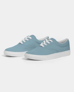 Shaded Pale Pastel Cyan Gray Canvas Sneakers | Women's | C30M0Y0K30