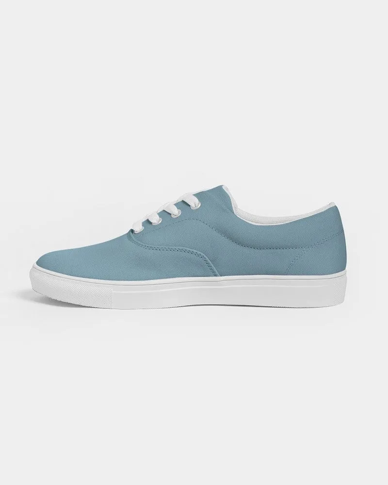 Shaded Pale Pastel Cyan Gray Canvas Sneakers | Women's | C30M0Y0K30
