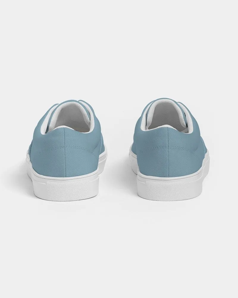 Shaded Pale Pastel Cyan Gray Canvas Sneakers | Women's | C30M0Y0K30