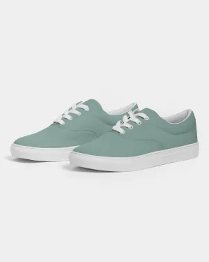 Shaded Pale Pastel Green Gray Canvas Sneakers | Men's | C30M0Y22K30