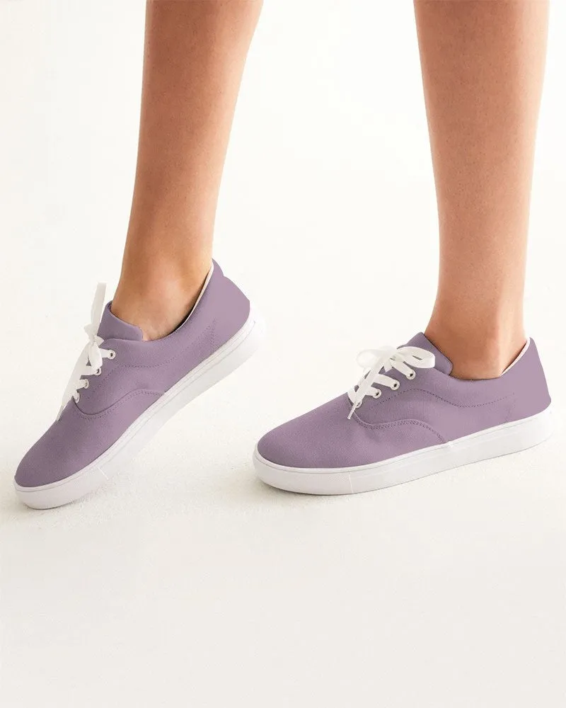 Shaded Pale Pastel Purple Gray Canvas Sneakers | Women's | C8M30Y0K30