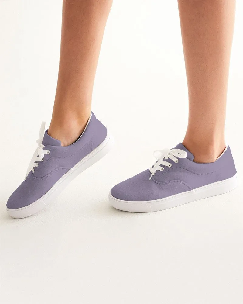 Shaded Pale Pastel Violet Gray Canvas Sneakers | Women's | C22M30Y0K30