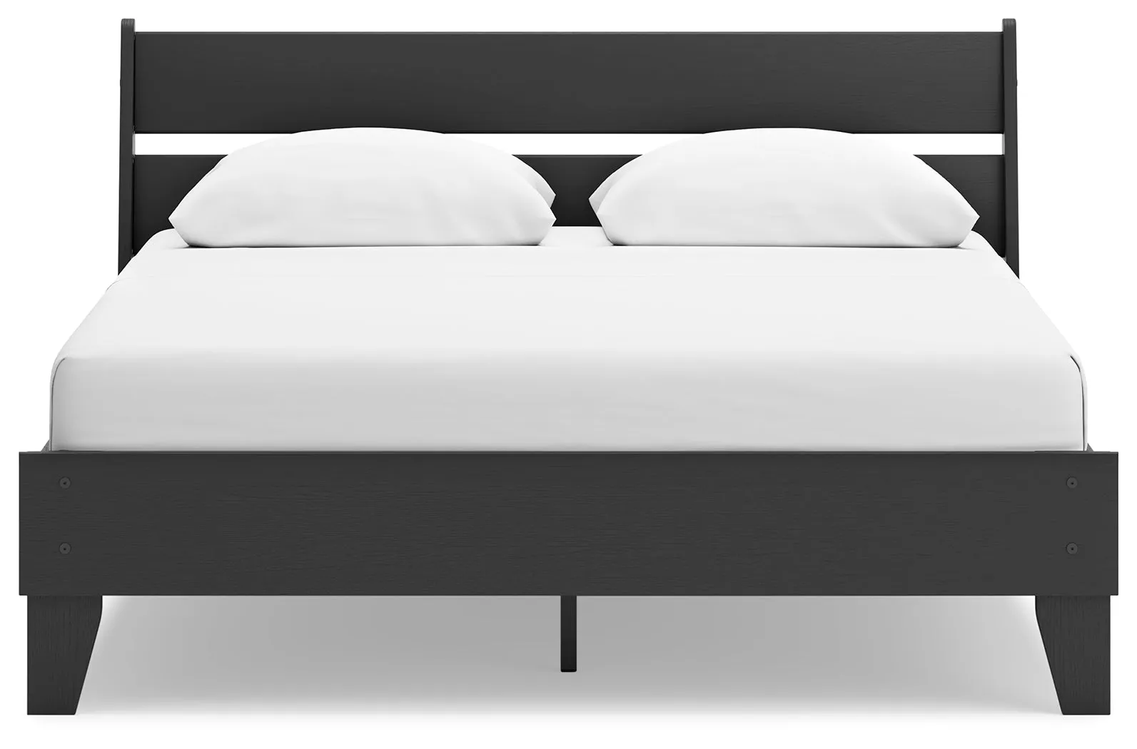 Socalle Queen Panel Platform Bed with Dresser and Nightstand in Black
