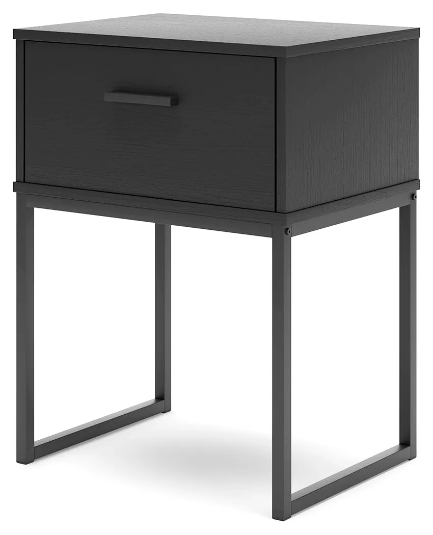 Socalle Queen Panel Platform Bed with Dresser and Nightstand in Black