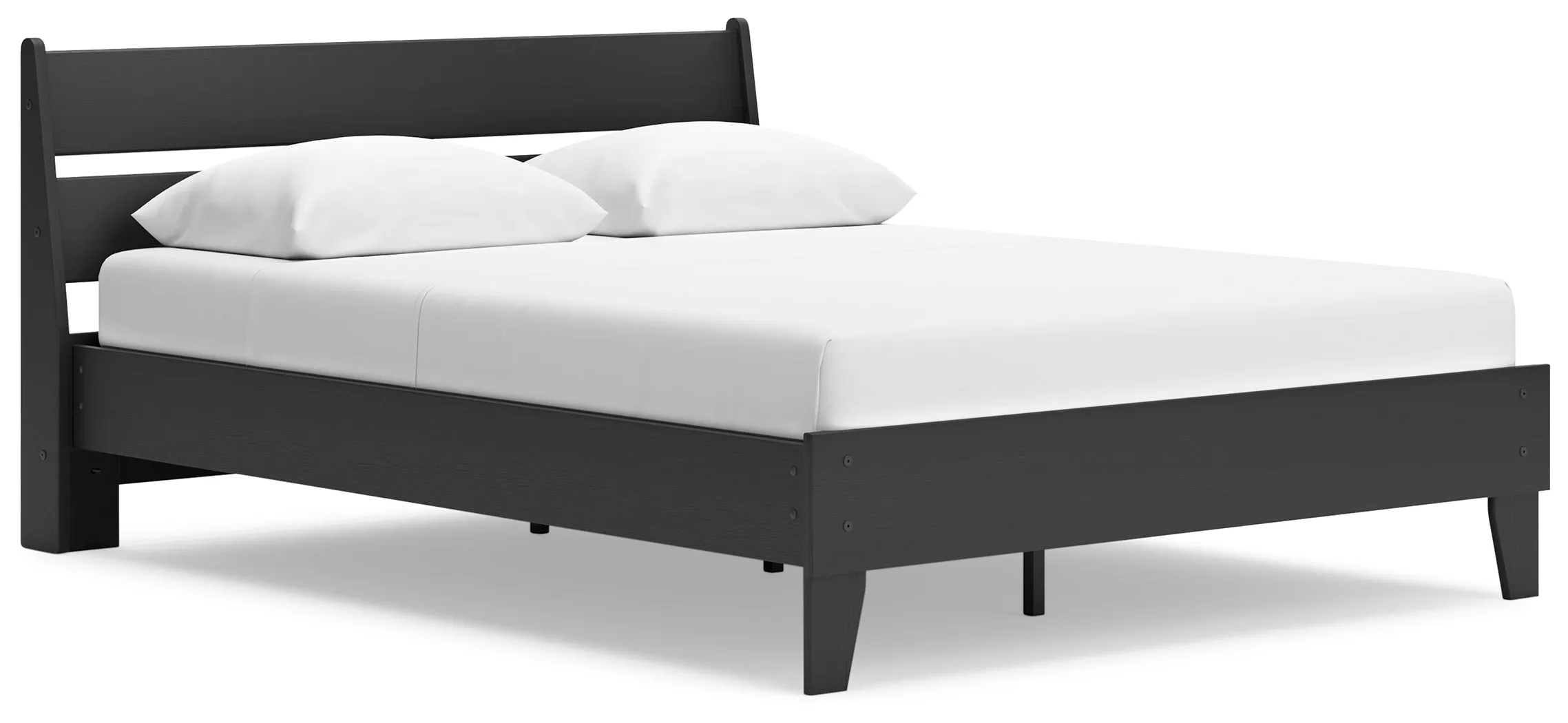 Socalle Queen Panel Platform Bed with Dresser and Nightstand in Black
