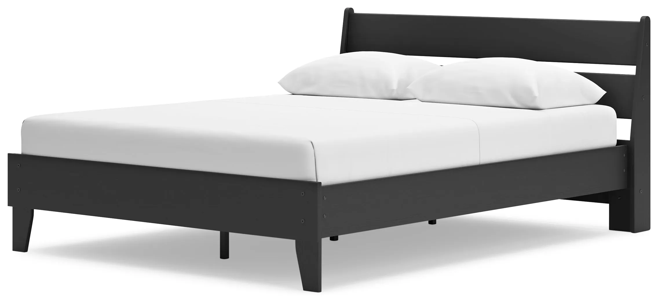 Socalle Queen Panel Platform Bed with Dresser and Nightstand in Black