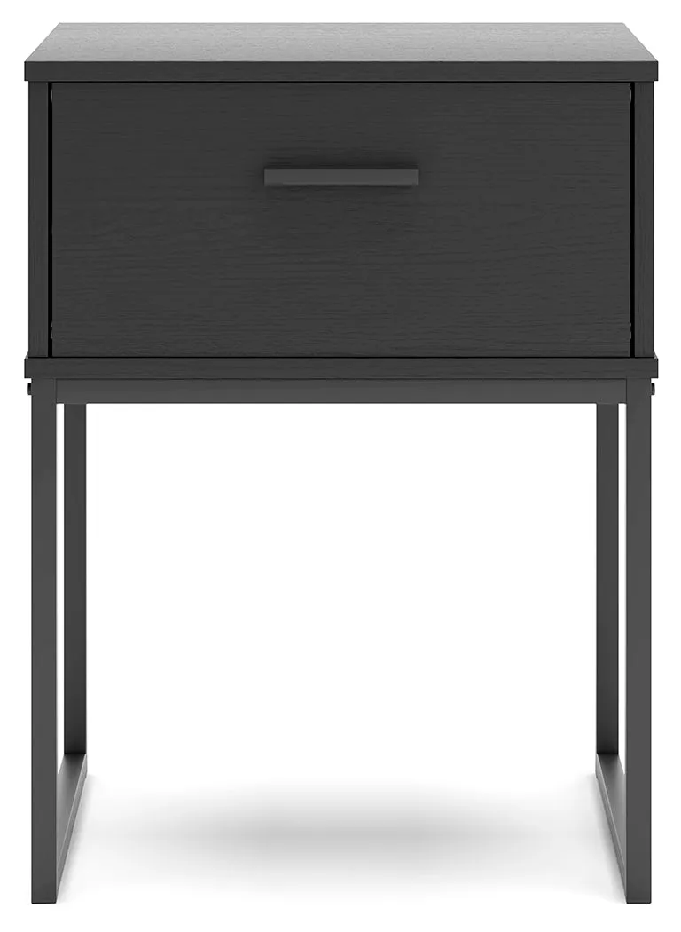 Socalle Queen Panel Platform Bed with Dresser and Nightstand in Black