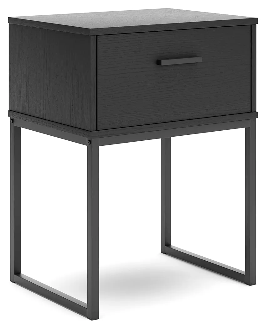 Socalle Queen Panel Platform Bed with Dresser and Nightstand in Black