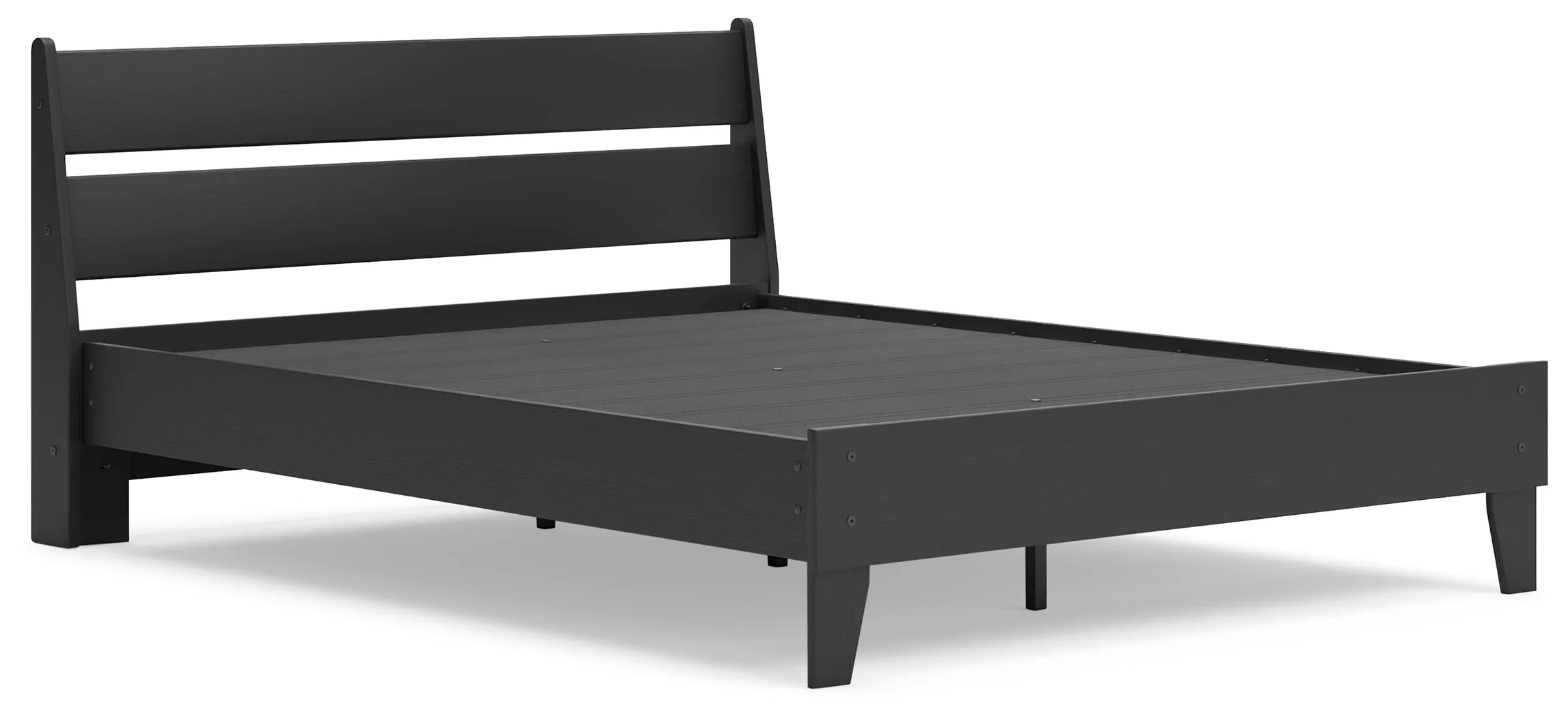 Socalle Queen Panel Platform Bed with Dresser and Nightstand in Black