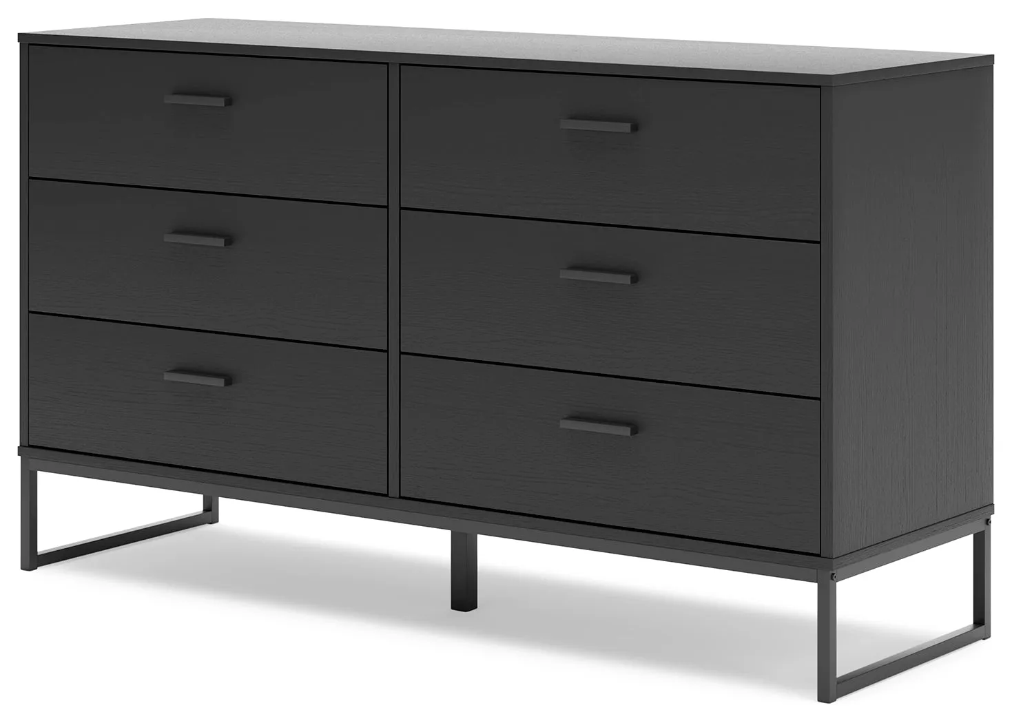 Socalle Queen Panel Platform Bed with Dresser and Nightstand in Black