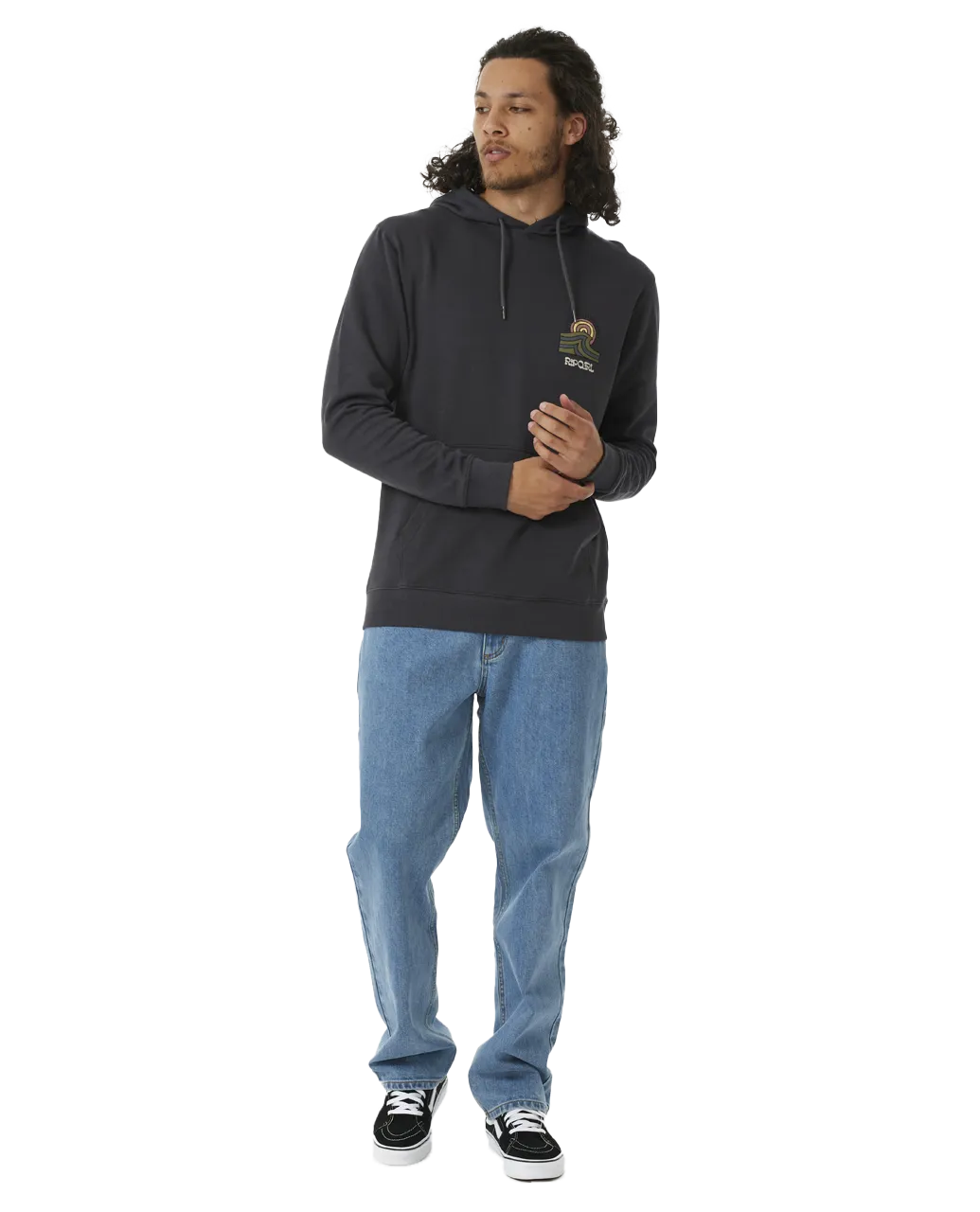 SWC Hays & Razed Hoodie in Washed Black