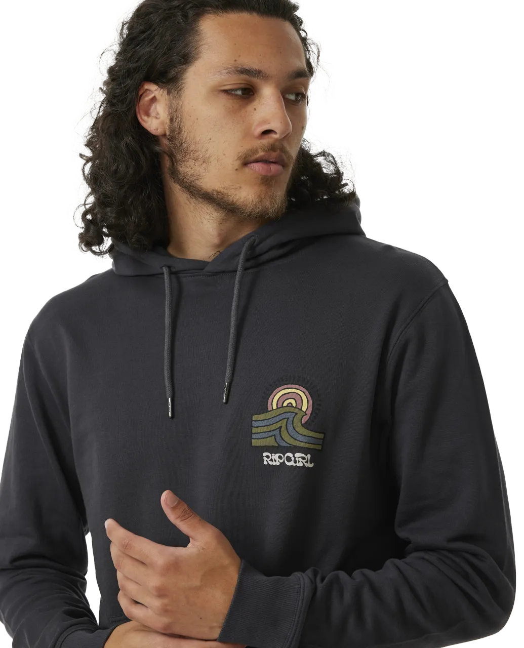 SWC Hays & Razed Hoodie in Washed Black