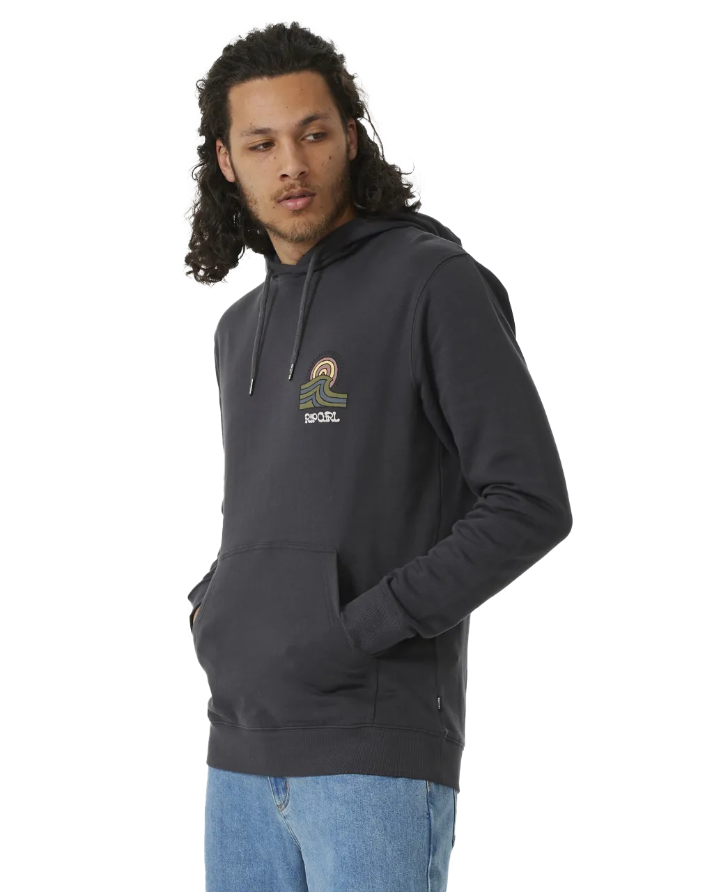 SWC Hays & Razed Hoodie in Washed Black