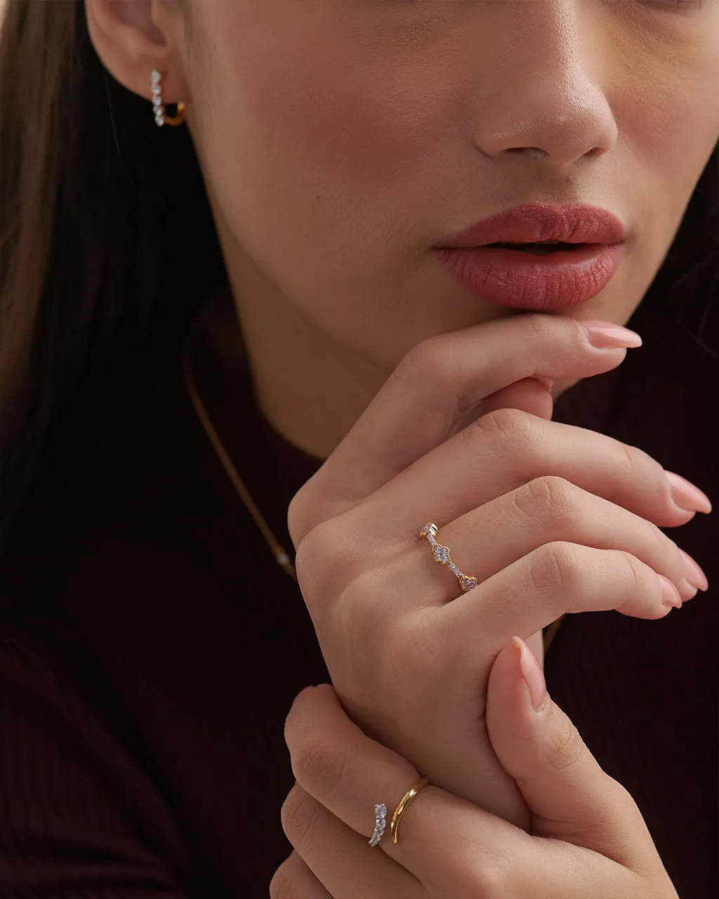 Three-Flower Diamond Ring
