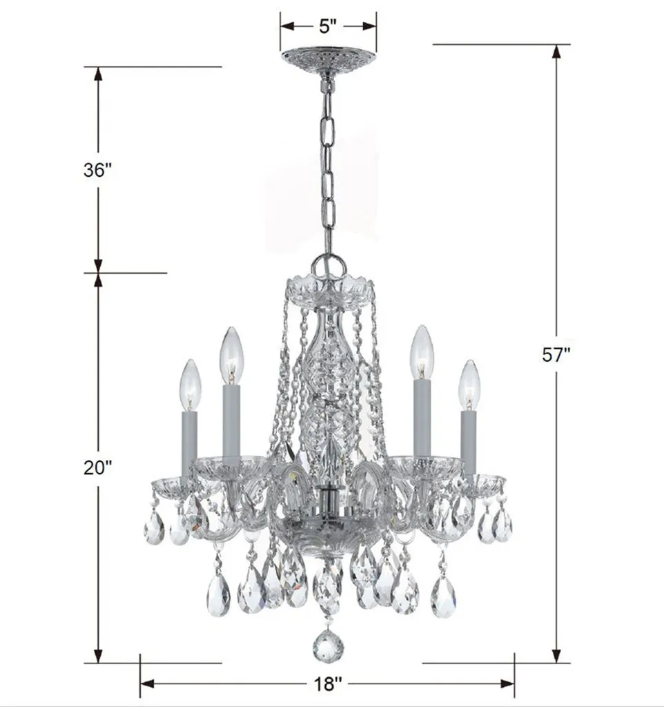 Traditional Crystal 8 Light Spectra Crystal Polished Chrome Chandelier