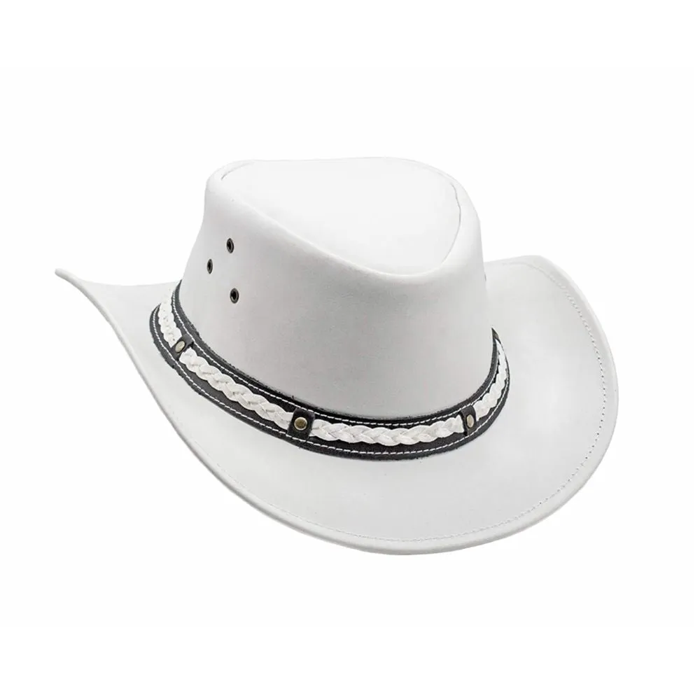 Vintage-Inspire Leather Top Hat